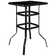Advika 3 Piece Outdoor Bar Height Set with Glass Patio Bar Table and All-Weather Barstools