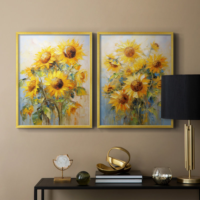 «FLORAL Series CDXLVI», reproduction encadrée de qualité supérieure - prête à être accrochée - aucun clou requis - aucun clou requis