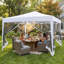 Abri escamotable pliant instantané résistant aux rayons UV de 10 pi x 10 pi avec tente en toile escamotable avec filet en filet respirant pour la terrasse-126333993