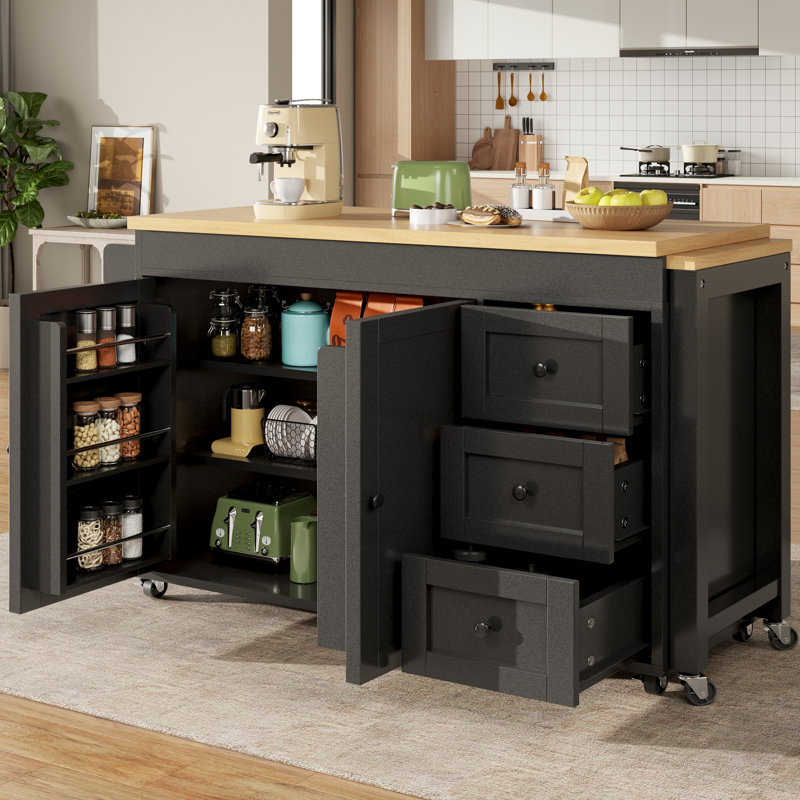 Kitchen Island, Black