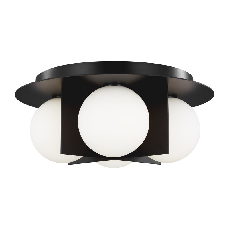 Orbel 4 - Light Flush Mount, Black, Yes