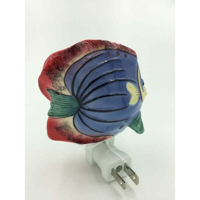 Veilleuse en forme de poisson tropical, Rose/mauve