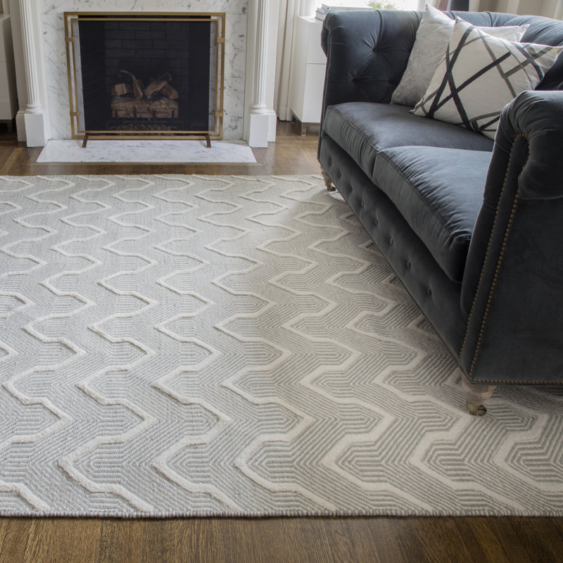 Wool Geometric Indoor / Outdoor Rug, Rectangle 8'6" x 11'6"