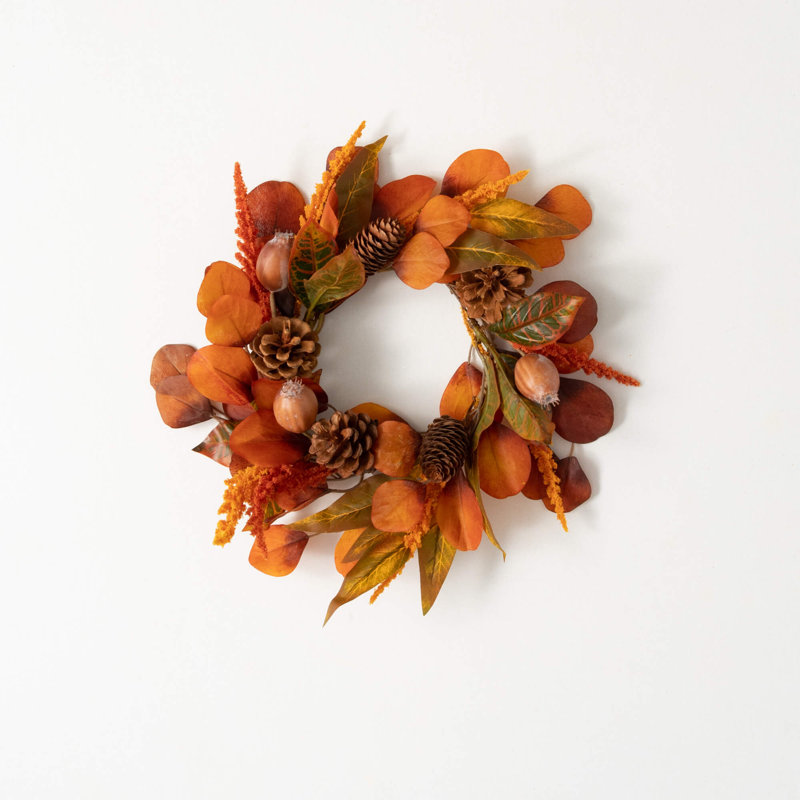 Couronne en polyester Ryding Faux Foliage, H 14 po x l 14 po x P 4 po