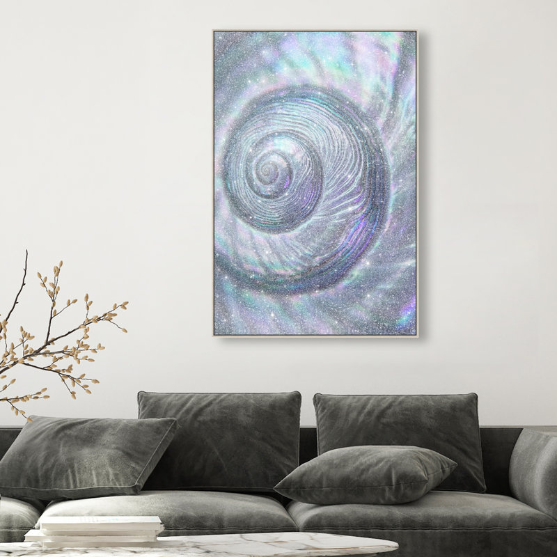 Sea Spiral Print by Oliver Gal, 31"H x 21"W, Silver Floater Frame