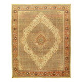 Ivory Persian Antique Tabriz Haji Jalili 10'x13'