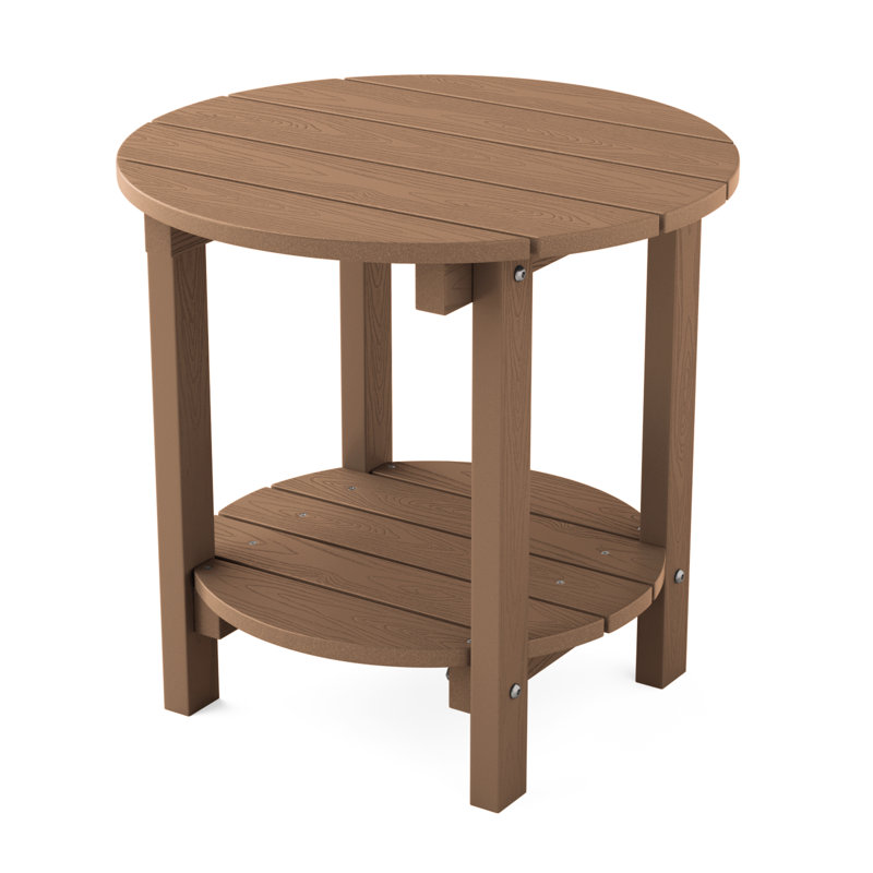 18" Outdoor All Weather Side Table, Teak
