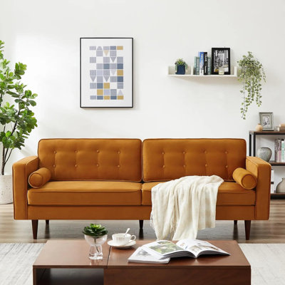 Ensemble de 4 pieds de canapé en bois massif massif de style Mid-Century avec vis préinstallées pour une installation facile