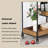 34.65" Iron & Solid Wood Rolling Serving Cart, Multi-Tier Storage Trolley, Vintage Side Table for Wine & Tea Display