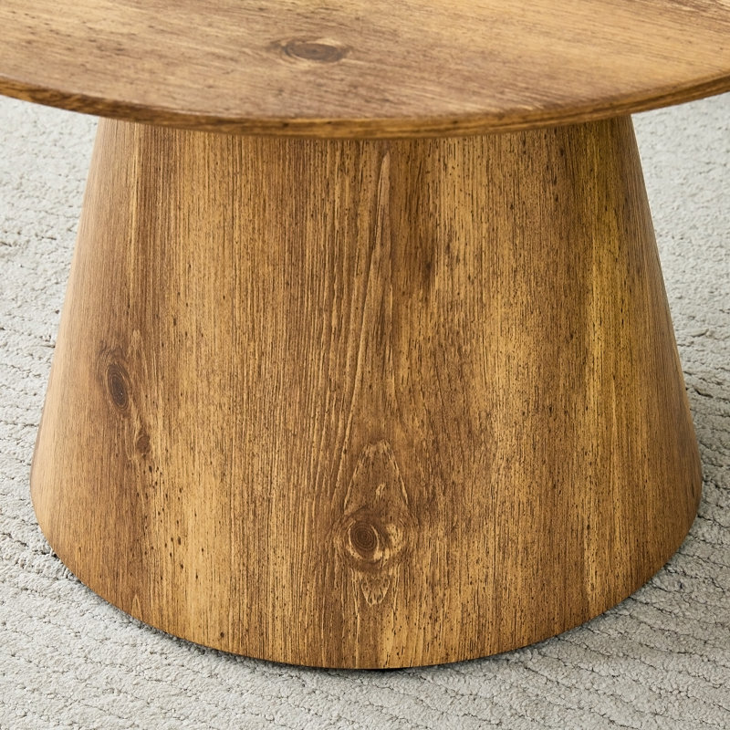 table basse emboîtable, table basse de style médiéval-moderne, avec placage de grain de bois, ensemble de tables basses rondes et d'appoint classiques, salon simple, table de centre de bureau