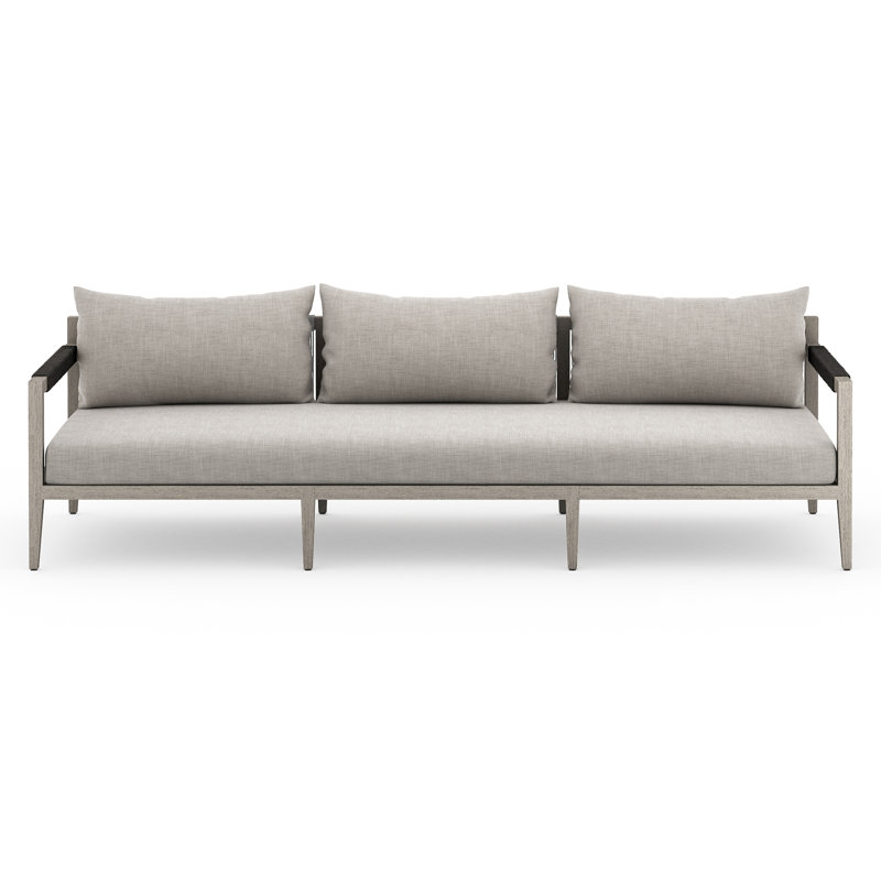 Sherwood Outdoor 3 - Seat Patio Sofa, Weathered Gray, Stone Gray