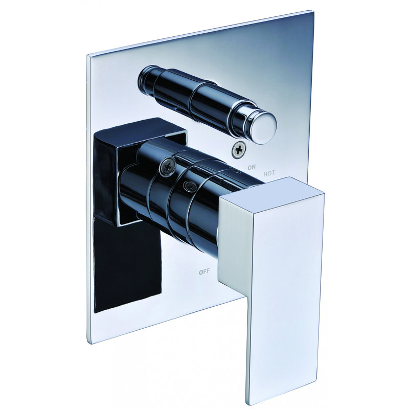 Mélangeur de douche à pression équilibrée carré, Chrome poli