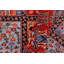 Tapis oriental en laine bleu / rouille 8 pi 2 po x 9 pi 9 po Silke