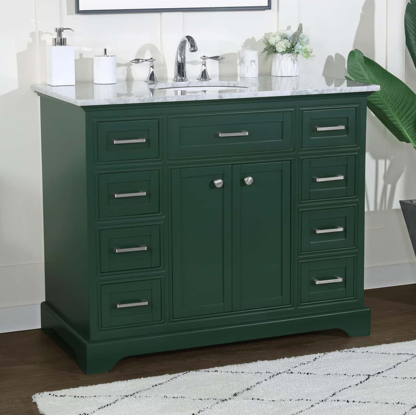 Hermes 42" Single Bathroom Vanity, Green