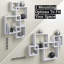 4 tablettes murales flottantes entrecroisées, solution de rangement décorative facile à assembler pour le salon, la chambre à coucher, le bureau et le stratifié en bois aggloméré durable-287595008