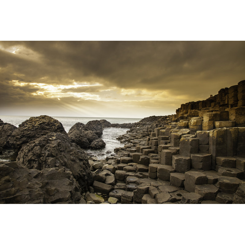 Giant''s Causeway Along The Northern Ireland Coast by Pabradyphoto - Wrapped Canvas Print, 81cm H x 122cm W