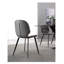 Chaise de salle à manger rembourrée en cuir synthétique italien
