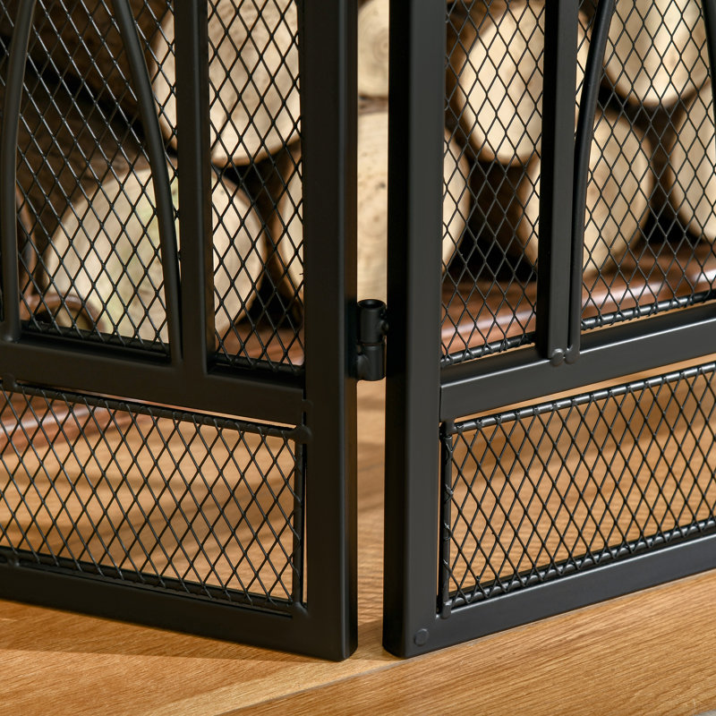 Alescia 3 Panel Steel Fireplace Screen