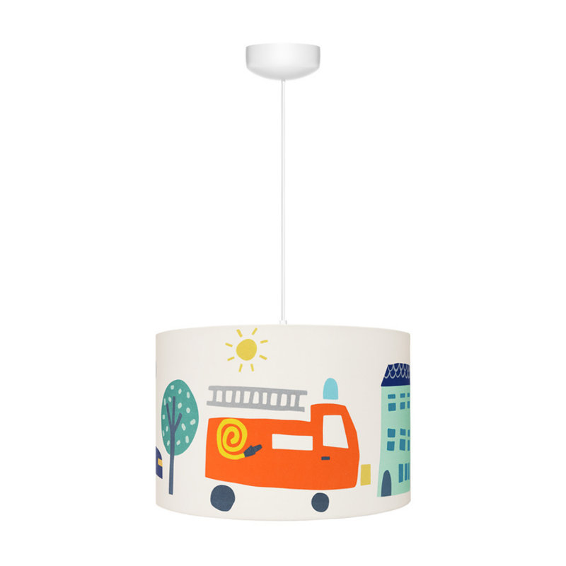 Brinley - Light White Drum Pendant