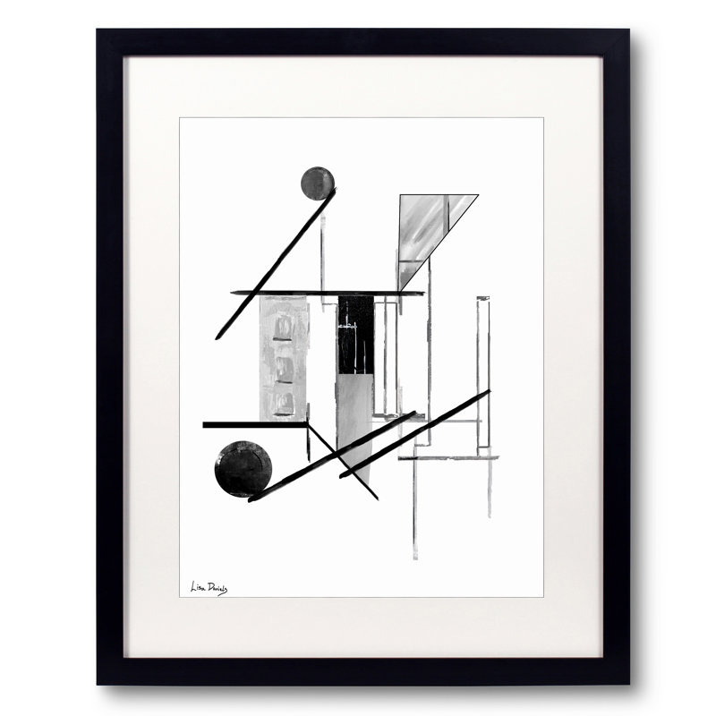 Balance by Lisa Daniels, Black Framed Paper, 20" H x 16" W