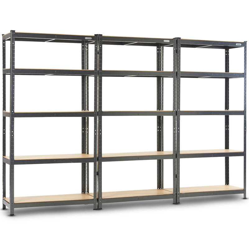 90cm W Steel Height -Adjustable Shelving Unit