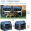 Sac de transport pour animaux 39 po, bleu, avec et plus d'espace de rangement. Sac de transport portatif bleu. Fabriqué à l'aide de tissu et de filet. Pliable et facile à transporter. Rembourrage intérieur confortable. Deux points d'entrée à fermeture à glissière.