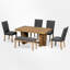 Ensemble de salle à manger extensible 6 pièces-1451511170-1451511171