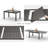 Malakah Rectangular Metal Outdoor Dining Table , 59.45'' in. W 37.4'' in. D