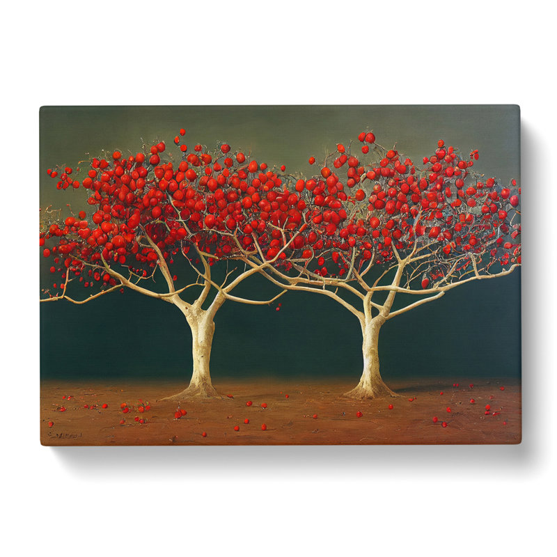 Beauteous Apple Trees - Wrapped Canvas, 50cm H x 76cm W x 3cm D