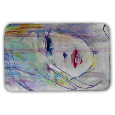 Abstract beauty Bath Mat with Non-Slip Backing - Quick Dry Memory Foam Bathroom Rug - Absorbent - Modern Plush Spa-Style - Machine Washable
