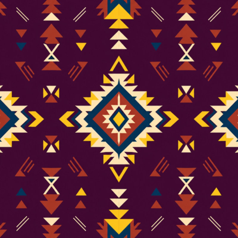 Papier peint auto-adhésif à motif géométrique aztèque Navajo, L 17,7 po x L 118 po