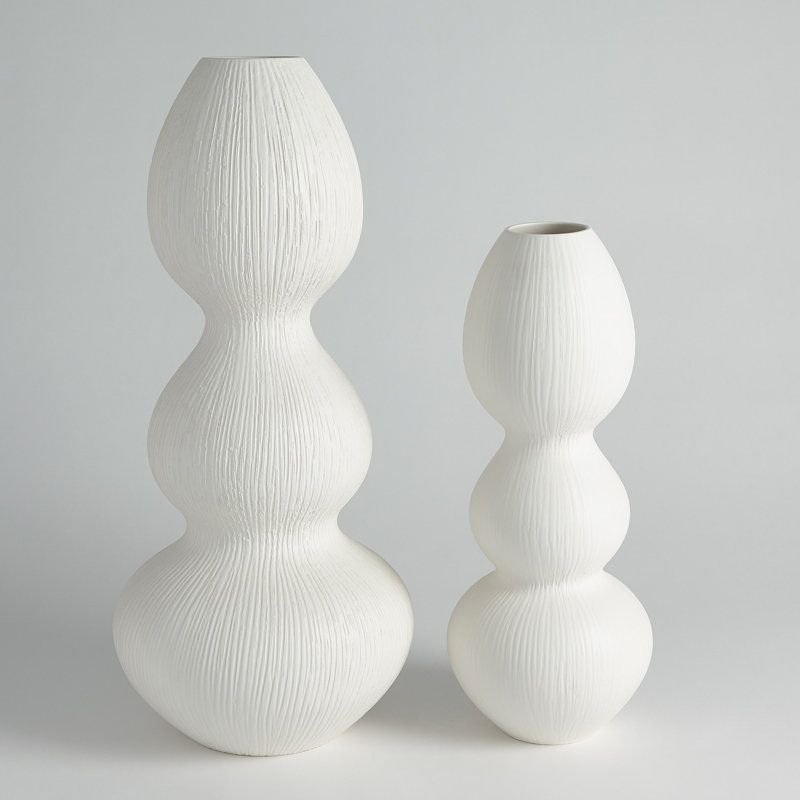 Ceramic Table Vase, White