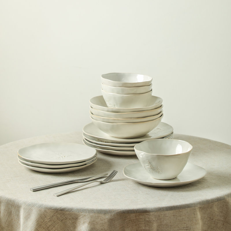 Stone Lain Arctic 32-Piece Dinnerware Set Stoneware