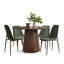 Ensemble de table de salle à manger à piédestal rond 5 pièces Benvinda-98154928