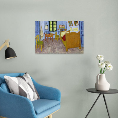 Chambre à coucher à Arles, troisième version, septembre 1889, impression d'art classique de paysage coloré et vibrant