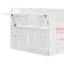 Grand lit de jour avec bureau amovible, tiroirs de rangement et table d'appoint hydraulique-2048716793