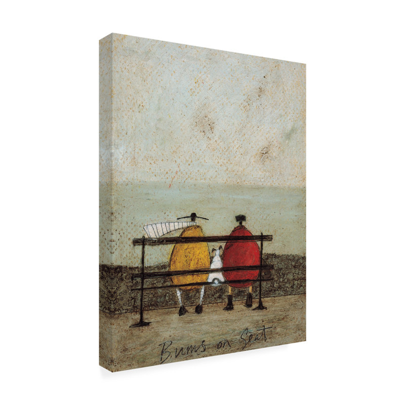 Art mural sur toile tendue - Sam Toft «Bums On Seat», art mural pour salon, chambre à coucher ou bureau - 14 x 19