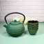 Ensemble de théière en fonte 27 oz Tetsubin Green