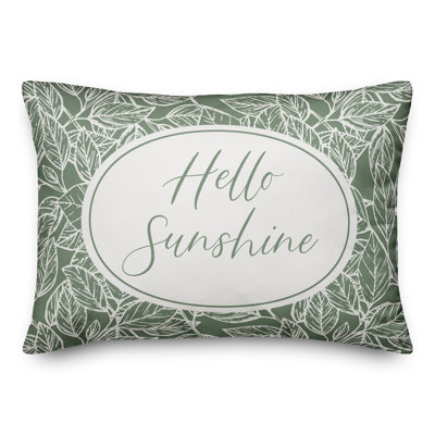 Housse de coussin rectangulaire d'extérieur Hello Sunshine