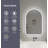 36 Inch Arch LED Front and Backlit Wall Mirror in Black-1347361006-1347360983