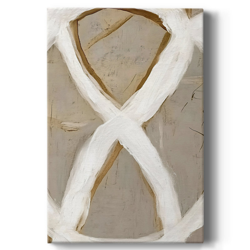 Toile tendue avec châssis abstrait LXIX - prête à être accrochée, 341, H 18 po x l 12 po