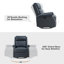 Fauteuil inclinable et oscillant pivotant en cuir fleur l 30,5 po Anouschka-125888511