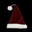 Accessoire de costume de chapeau de Noël adulte rouge et blanc Pom Pom Santa - Taille unique