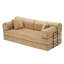 Canapé-lit multifonctionnel 4 en 1 convertible, de couleur ocre, avec 3 places en boudoir, idéal pour le salon et la chambre. Revêtement en boudoir bouclé, mousse haute résilience, aucun montage requis. Disponible en 30D.
