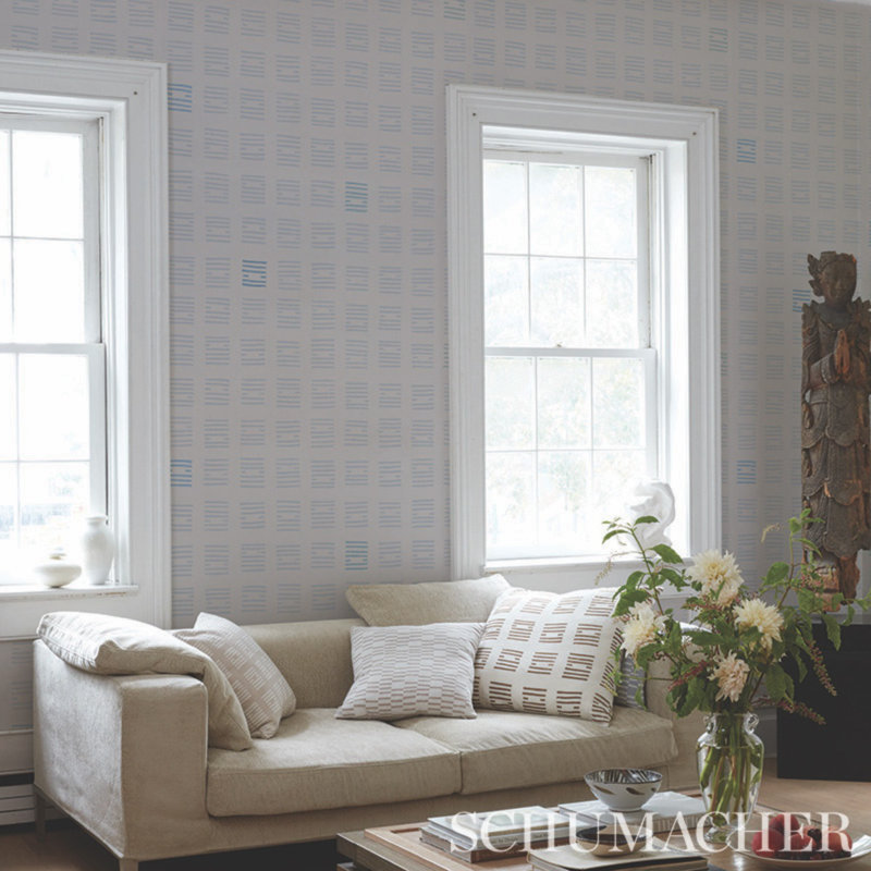 Schumacher x Caroline Z Hurley Tiasquam Wallpaper, Blush