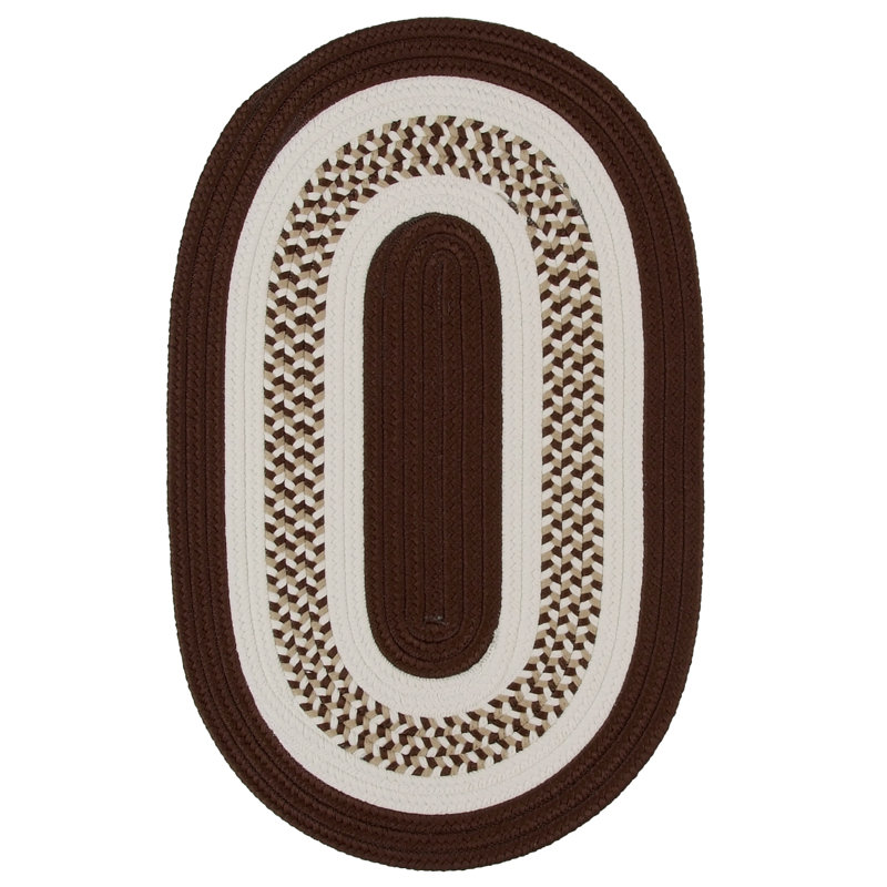 Tapis brun tressé Bloxom, Oval 6 pi x 9 pi