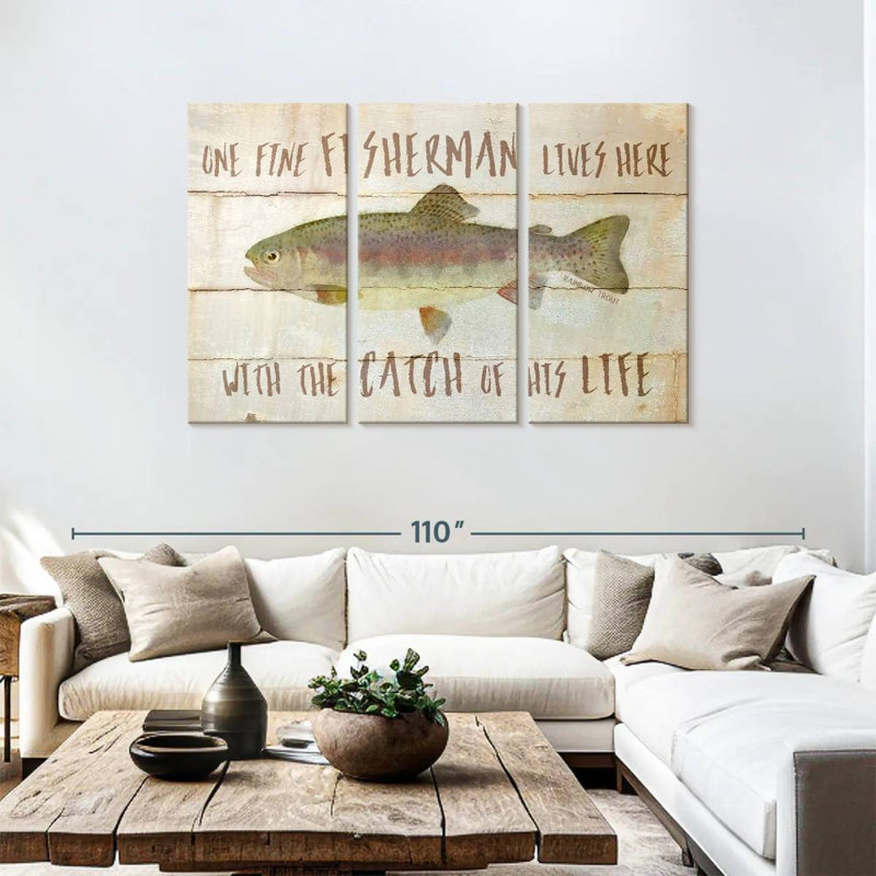 Tergel Fisherman Lives In His Catch, 48" H x 74" W