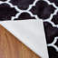 Tapis noir/blanc à zone poils longs géométrique Taos-1807093030