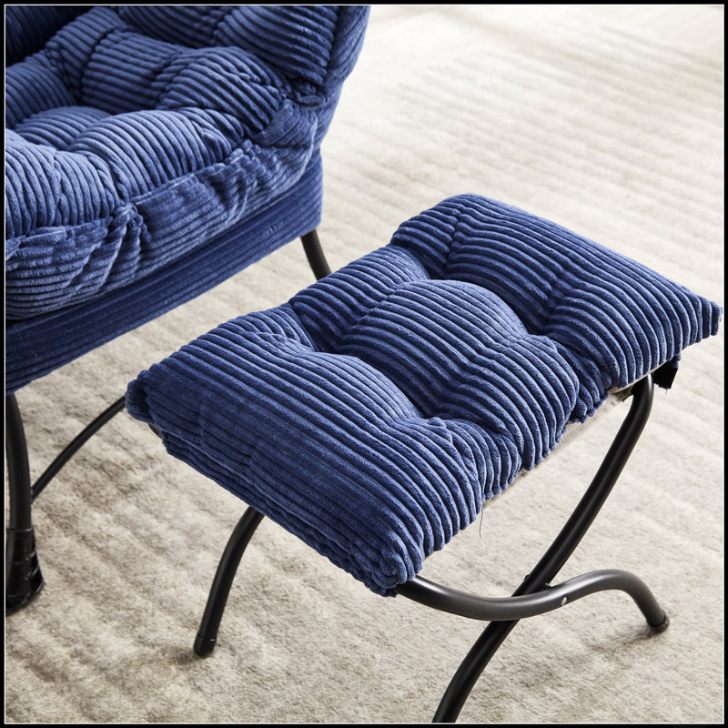 Méridienne moderne avec repose-pieds, accoudoirs, poche latérale et repose-pieds pour petits espaces, fauteuil de lecture confortable et élégant