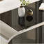 Table basse, table d'appoint à 2 niveaux avec plateau en verre